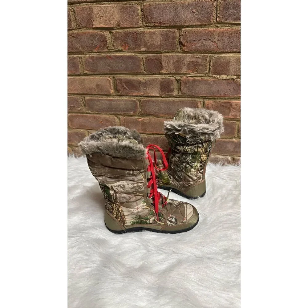 RealTree Max-1 Girl Camo Insulated Winter Boots Size 6 NEW